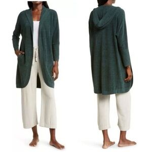 *BAREFOOT DREAMS* Emerald Green CozyChic Ultra Lite Cocoon Cardigan Size Small